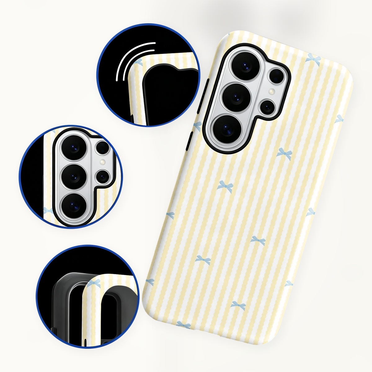 nœud bleu rayures jaunes 2-in- - Samsung Galaxy S24 avis et prix