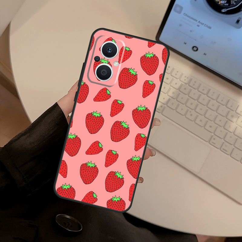 Coque rouge fraise pour OPPO F - Oppo Reno 12 avis et prix